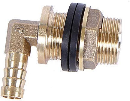 Soytich Conector para depósito de agua de lluvia + boquilla de manguera de 1/2 pulgadas IG 3/4 AG (ALF2+F1).