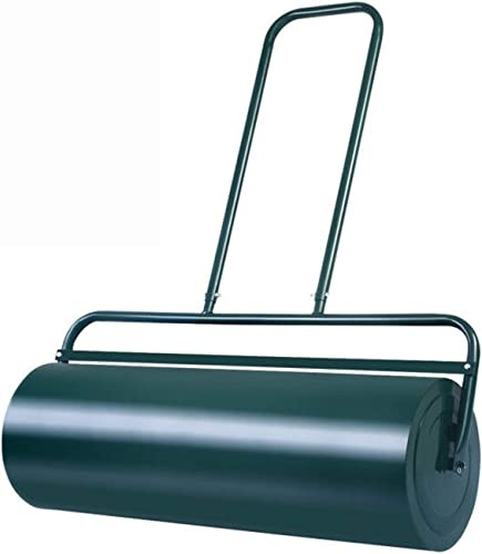 Goplus Lawn Roller, Push/Pull/Tow Behind Water/Sand Filled Steel Sod Drum Roller with U-Shaped Handle, Yard Roller for Garden Backyard Grass, 17 Gallon/63 L, 36x12, Green