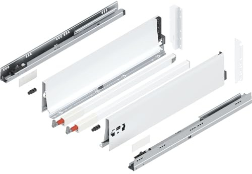 Blum Tandembox antaro D-Reling(K) Schubladenschienen-Set | 1 Paar, 30kg 500mm | Vollauszug Blumotion, seidenweiß