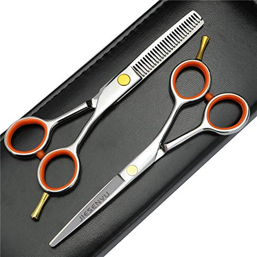 JIESENYU Japan 440c 4 Zoll / 5 Zoll / 5.5 Zoll Orange Friseurschere Friseurschere Friseurschere Friseurschere Profi-Schere (Set mit 5 Zoll)