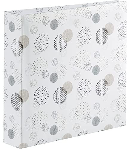 Hama Album photo à pochette 'Graphic Dots' (Album mémo, 200 photos 10 x 15cm, 100 pages blanches, Dim. 22.5x22cm, Idéal Scrapbooking, idée cadeau, Couverture Rigide, Poche à Carte Mémoire)