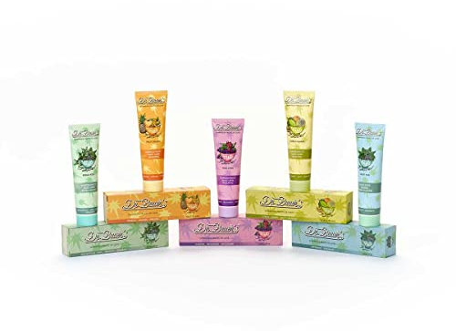 Dr. Bauer's Fruits of Love PROBIER-SET Zahnpasta, Zahncreme in nachhaltige 90ml Tube und Verpackung, mit tollen Geschmacksrichtungen, alle 5 Sorten (5x 90ml)