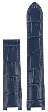 KOSSMA 18 * 10mm 20 * 12mm Rindsleder Strap Konkave Braun Schwarz Kalbsleder Armband Faltschließe Für Cartier PASHA WSPA0009 Armband, 20.12mm, Achat