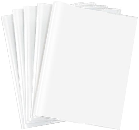 YEEKORO Bokomslag, 10 stycken transparent plastbokväska, 21 x 30 cm