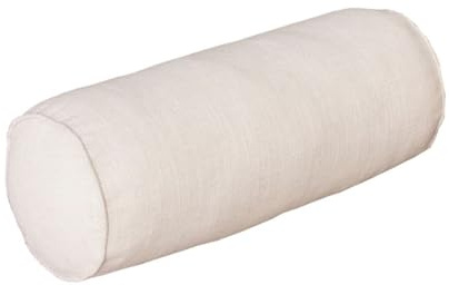 shouzhigo Nackenrolle, rundes Nackenrolle, Unterstützung zum Schlafen für Bett, Beine, Rücken und Yoga, abnehmbarer Bezug (15 x 40 cm), Weiß