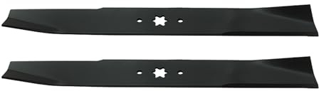 MAXPOWER EU-561093 Lame de Tondeuse á Gazon Adaptable sur MTD/CUB Cadet| remplace Le numéro de Fabrication 742-0675-637, Noire