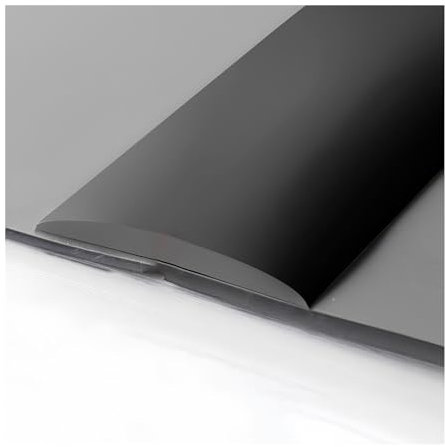 Übergangsprofil Pvc Übergangsstreifen, Selbstklebend Bodenübergangsstreifen, TürSchwellen Übergangs Leiste Boden-Trennstreifen Geeignet Für Teppich Und Dünne Bodenbeläge(Black,5*300cm/1.97*118.1in)