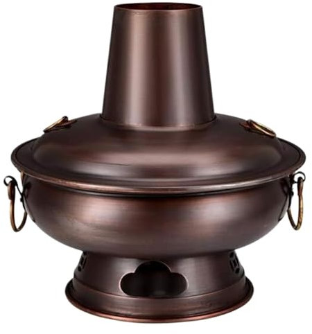 WUTIANBAO Fondue Olla Hot Pot Olla Caliente De Cobre Olla Caliente Engrosada Chimenea Elevada Olla Caliente Mongol Adecuada para Amigos De La Familia Fondue Queso