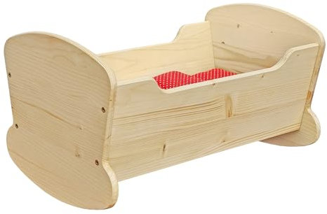 Erst-Holz Puppenwiege Puppenbett Puppen Schaukelbett Fichte geölt 95-300
