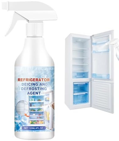Defrosting Spray for Freezer, Mild Defrosting Spray, 120ml Defrost Spray, Refrigerator Defrosting Solution, Freezer Defrost Removal Spray, Ice Maker Defrost Spray, Quick D for Refrigerators, Ice Maker