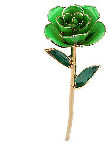 Fdit Für Immer Konservierte Goldrose, 24-Karat-Gold, Echte Ewigkeitsrose mit Langem Stiel. Außergewöhnliche, Hübsche, in Gold Getauchte Rose Für Frauen