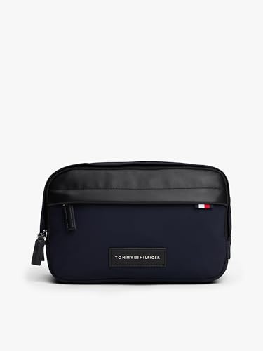 Tommy Hilfiger TH Nylon WASHBAG AM0AM13746 Trousse de Toilette pour Homme, Bleu (Space Blue), Taille Unique, Bleu (Space Blue), One Size