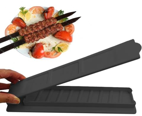 Prensa de máquina de kebab, molde de kebab - Máquina de kebab turco de 11 pulgadas | Prensa de Kebab fácil y gruesa mejorada para pinchos planos para crear pinchos perfectamente formados y r