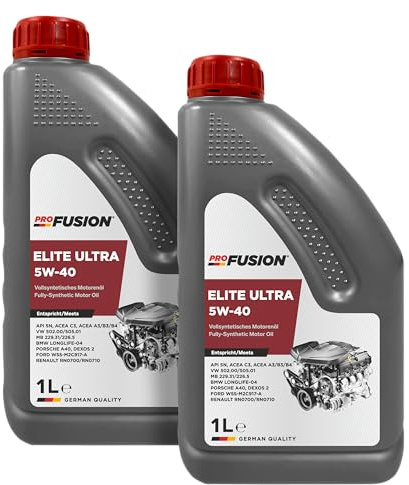 ProFusion Aceite para Motores Gasolina y Diésel 5W-40 C3 – Lubricante Sintético para Coche – Pack de 2 x 1L = 2L