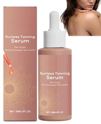Sunless Tanning Drops for Body & Face - Self Tanner Drops to Naturally Boost Melanin, Enhance Natural Skin Tone & Achieve a Radiant Glow (1 Pack)
