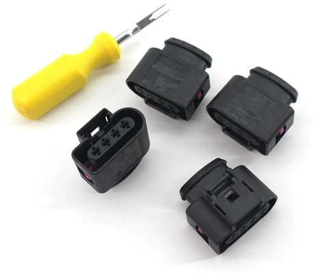 SRKATI Zündkerzen 4-teiliges Reparaturset für Auto-Zündspulenstecker + 0,3 cm Aufwickelwerkzeug für Audi, passend für VW 8K0 973 724 Zündungskabel