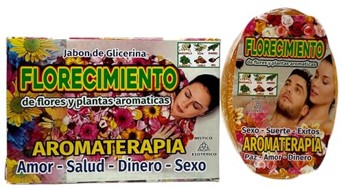 Jabón Esotérico Florecimiento de Flores y Plantas Aromáticas Místico Esotérico 100gr. - Amor, Salud, Dinero y Sexo - HOSTENATURA