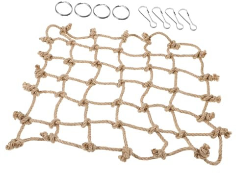 EXAOMBLE Kletternetz Für Papageien Und Vögel Aus Robustem Naturseil Hängendes Spielzeug Zur Von Koordination Und Bewegung Geeignet Für Wellensittiche Und Kleine Ziervögel