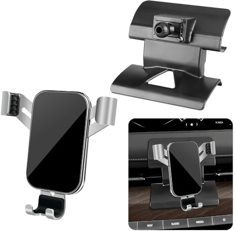 LUNQIN Car Phone Holder for Genesis G80 2021 2022 2023 2024 Auto Interior Accessories Best Cell Phones Mount Cellphone Mobile Cradle Charging Navigation Bracket Screen Stand Accessory