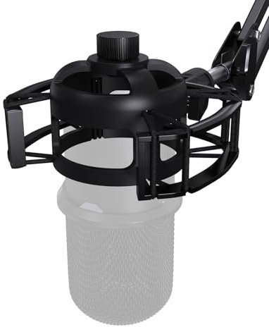 Etour Soporte de choque personalizado para SoloCast, suspensión antivibración 2025, soporte elástico para micrófonos con adaptador de tornillo compatible con micrófono Hyperx SoloCast