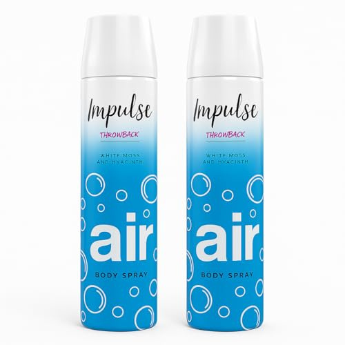 Twin pack of Impulse Air Body Spray – Throwback White Moss & Hyacinth (2 x 75ml)
