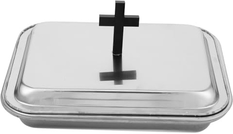 CHICAMPERA Stainless Steel Communion Tray with Wine Glass Holder for Church Gatherings and Religious Ceremonies Elegant and Design for Versatile Use