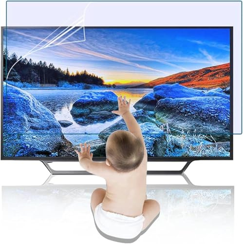 Film protecteur d'écran pour TV - Mat givré - Anti-éblouissement - Anti-lumière bleue - Ultra-transparent - Protection contre les radiations - Pour écran LCD, LED, OLED et QLED 4K HDTV/A / 43 942 x