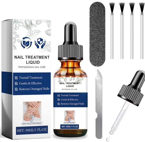 Fungal Nail Treatment, Extra Strong Toenail Fungus Treatment with Nail Files Set Replacement Nail Polish Brush Toe Softener Repair Growth for Thick Finge