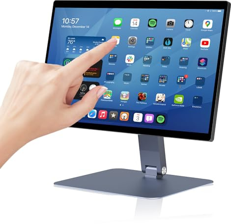 PC desktop industriale da 15,6 pollici All-in-One Fanless, Android 12 Touchscreen Computer con supporto VESA girevole RK3399 Tablet, 4 GB RAM 64 GB ROM, 1920 x 1080 IPS, USB 3.0, Gigabit Ethernet