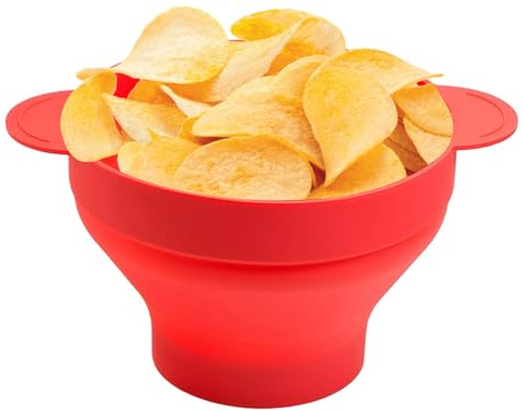 CGACCSD Cubo de palomitas de maíz - Recipiente de silicona con asas y tapa - Cuencos reutilizables para palomitas de maíz, para cine en casa, cine, carnaval, amantes del cine, niños, adultos, familia