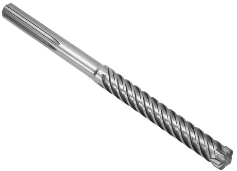 Gettimore Foret à maçonnerie SDS-MAX 18-25 mm pour béton, brique, pierre, longueur 280 mm, rainure en forme de W, tête de coupe à six bords
