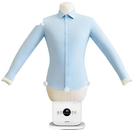 ShaiVrissian Automatic Shirt Dryer and Ironer,3 in 1 Drying and Ironing Dryer,Hot Air Tension Technology,Timer 0-60 Min,Intuitive Touchscreen,For Shirts,Blouses,And Trousers C