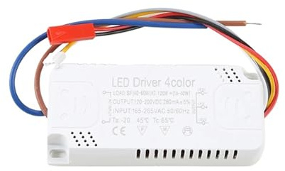Corriente del controlador LED 220mA 20-40W/40-60W SMD PCB fuente de alimentación de techo 3 colores AC165-265V de iluminación de doble salida((40-60W)-3)