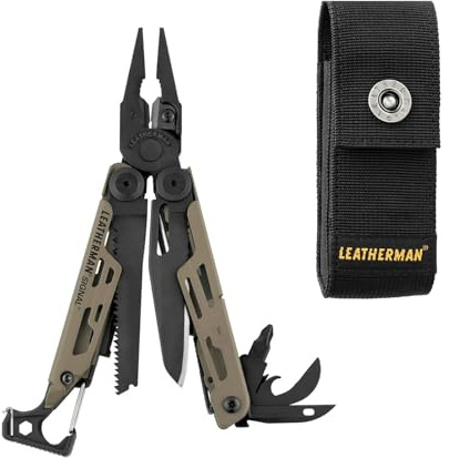 Leatherman Signal Multiherramienta 19 en 1 con Funda de Nylon con Bolsillos - Herramienta para Camping y Supervivencia