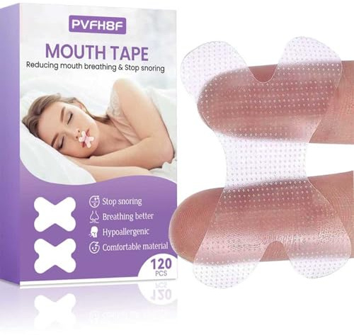 Mouth Tape for Sleeping, 120 Strips Sleep Tape, Mouth Strips Anti Snoring, Strong but Gentle Adhesion for Women Men, Improves Nasal Breathing and Reduces Snoring