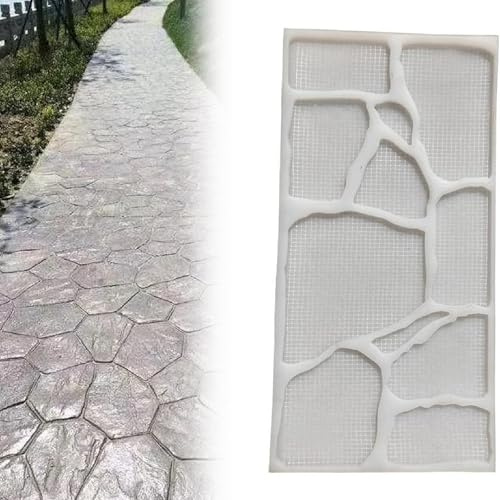 Wansiman Stampis per pavimentazione,Stampo Pavimento,Stampo per Pavimentazione in Cemento,Non Si rompe Facilmente,Non Si deforma Facilmente,per pavimentazione,terrazzo,bricolages