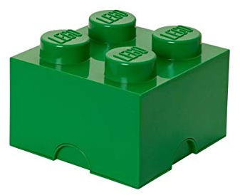 Room Copenhagen Lego Lizenzkollektion 40031734 - stapelbare Aufbwahrungskiste, 4 Noppen, dunkelgrün