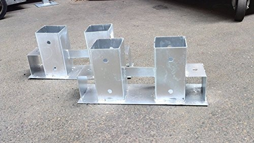 Gartenwelt Riegelsberger 4er Set Kaminholzständer Holzstapelhilfe verzinkt/Kaminholzregal/Brennholz, Kamin, Holz, Kachelofen, Lagerung, Aufbewahrung