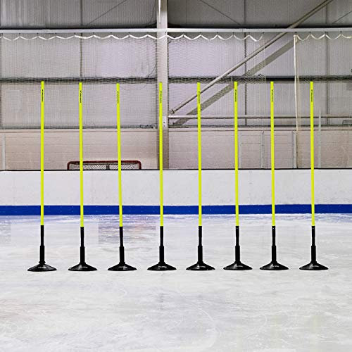 FORZA Eishockey Training Agilität Sprunghafte Slalomstangen – Eishockey Trainingsausrüstung (8er-Set, 1,8m)