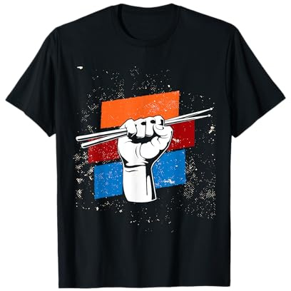 Drummer Baguettes De La Batterie Poing Drums T-Shirt