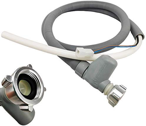 Manguera de entrada de seguridad, manguera universal de reemplazo del conector Aquastop de 3/4 para Ariston Bosch Hotpoint LG Siemens Whirlpool C00372679 668113 299756 Lavadora y lavavajillas 2M