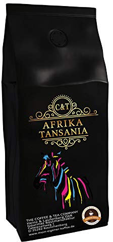 Kaffespecialitet från Afrika – Tanzania, landet av kilimandscharo- landskaffe – spetskaffe – låg syra – mild och nyrostad (helbönor, 3 x 1 000 gram)