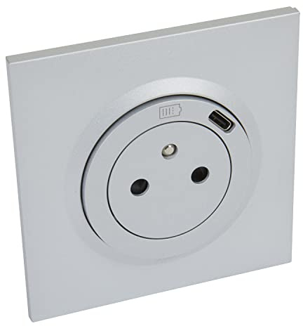 Legrand - Prise de courant surface 2P+T standard FB avec chargeur USB type C Complet . Dooxie