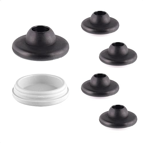 WAGNER QuickClick® Kunststoffgleiter Stuhlgleiter 4er-Set zum Aufstecken - 4x Basis + 4x Gleiteinsatz austauschbar - Kunststoff HYPER - Ø 25 für Vitra Stühle DSR DAR DKR - Made in DE - 16780100