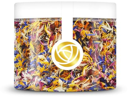 ROSIE ROSE - Essbare Blüten Kornblumen Classic Mix (6g) - Getrocknete Blüten & Blütenblätter Essbar als Tortendeko - Essbare Blumen für Torte & Blütenmix - Premium Edible Flowers, Rosenblüten | Getrocknete Blumen für Hochzeitstorten, ideal fürs Backen & Kochen, natürliche Rosenblüten als Deko für Kuchen und Torten