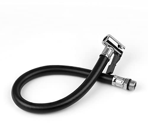 KLEHOPE 36cm Reifenfüllschlauch Universal Reifenfüller Schlauch, Ventilverlängerung für Auto, Motorrad, Fahrrad (MTB/Rennrad), Kompatibel mit Luftkompressor & Pumpen Nennweite der Verbindung 12,5mm