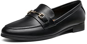 DREAM PAIRS Women's Leather Penny Loafers | Fashion classic loafer with padded insole, lightweight for commuting, stylish with workwear or jeans