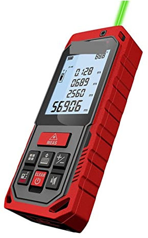 Medida de distancia Telémetro Mini telémetro Láser digital Medidor de distancia Láser Cinta métrica Herramienta de diastímetro 100M/80M/60M-40M Telémetro láser de alta precisión y precisión (Colo