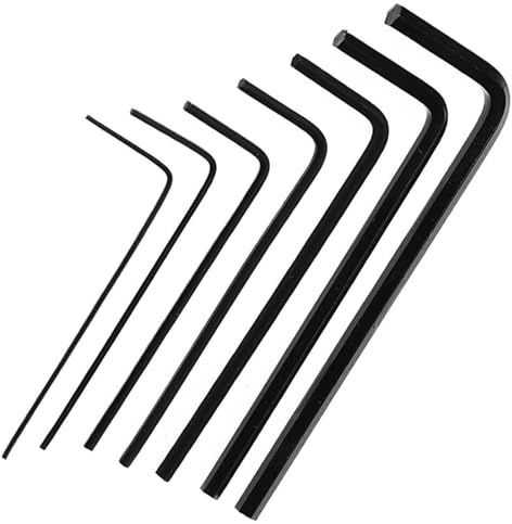 Ryaupy 7PCS Schwarz 0,7 mm-3 mm Mini Sechskant Inbusschlüssel Set - Mini Schraubenschlüssel Werkzeugsatz - Geeignet für filigrane Arbeiten