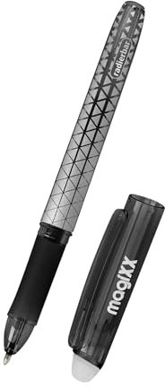 Online magiXX radierbarer Tintenroller Schwarz I Gelschreiber schwarz I radierbare Gel-Mine, medium, austauschbar I Tintenroller mit thermosensitiver Tinte I Radierstift, radierbarer Kugelschreiber